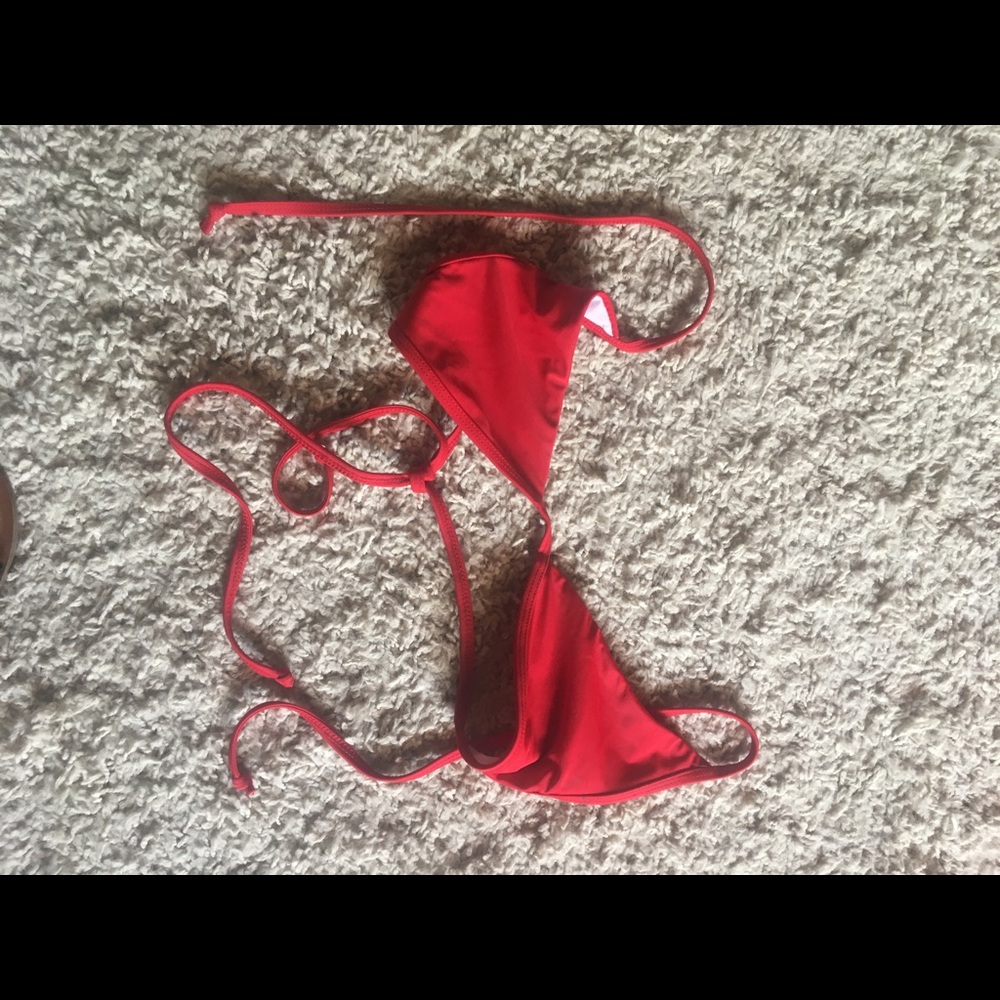 Red Bikini Swimsuit Top Small